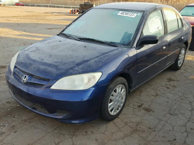 2HGES16544H601939 - 2004 HONDA CIVIC LX BLUE photo 2