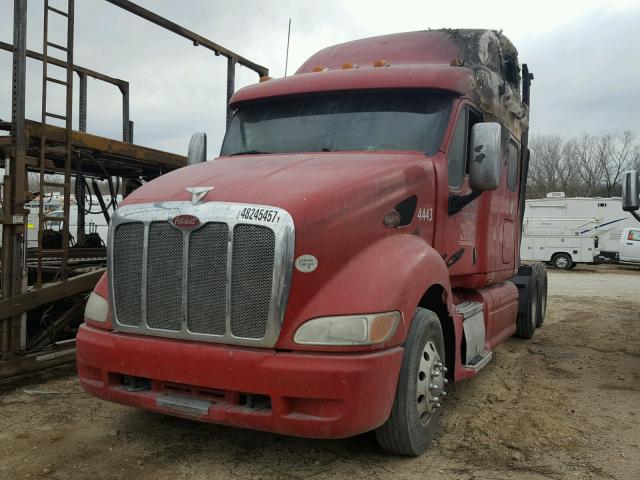 1XP7D49X89D784443 - 2009 PETERBILT 387 RED photo 2