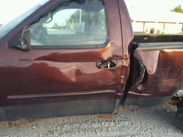 2FTRF18W6YCB16229 - 2000 FORD F150 MAROON photo 9