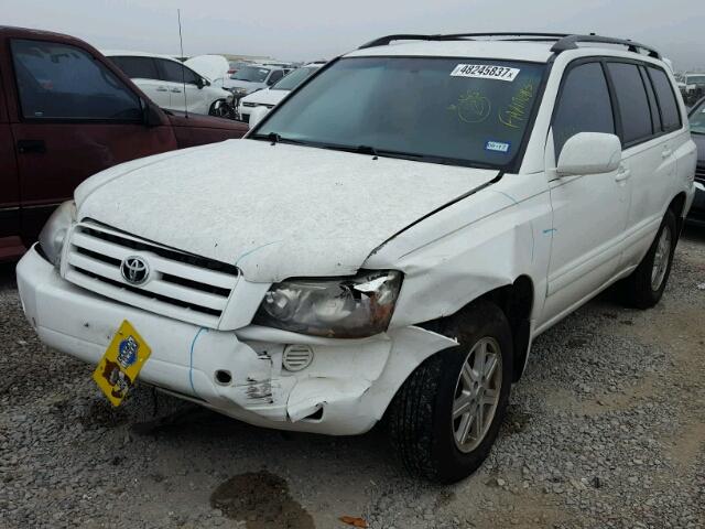 JTEGP21A650073146 - 2005 TOYOTA HIGHLANDER WHITE photo 2