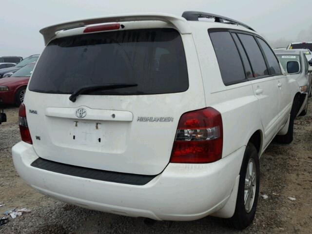 JTEGP21A650073146 - 2005 TOYOTA HIGHLANDER WHITE photo 4