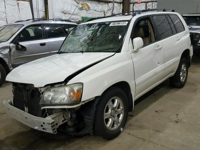 JTEEP21A560167589 - 2006 TOYOTA HIGHLANDER WHITE photo 2