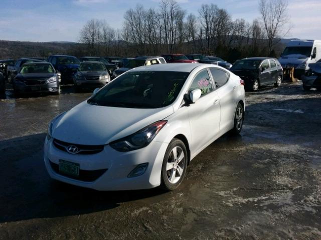 5NPDH4AE7CH105198 - 2012 HYUNDAI ELANTRA GL WHITE photo 2