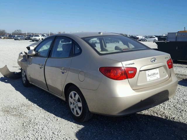 KMHDU46D89U642880 - 2009 HYUNDAI ELANTRA GL TAN photo 3