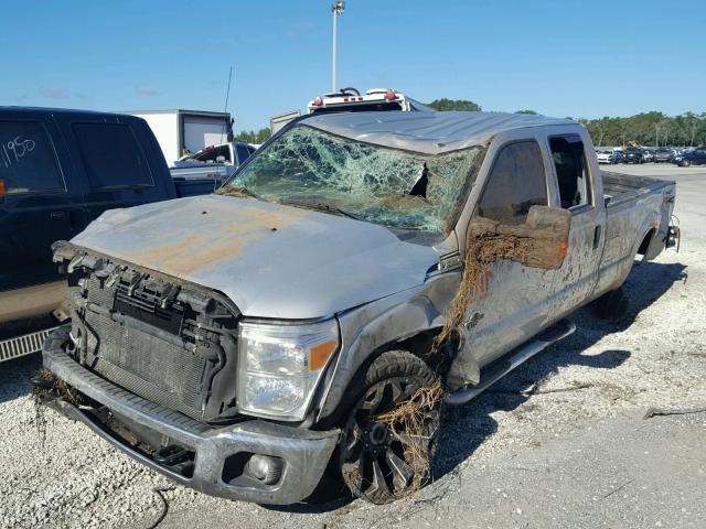 1FT8W3BT7DEA22371 - 2013 FORD F350 SUPER GRAY photo 2