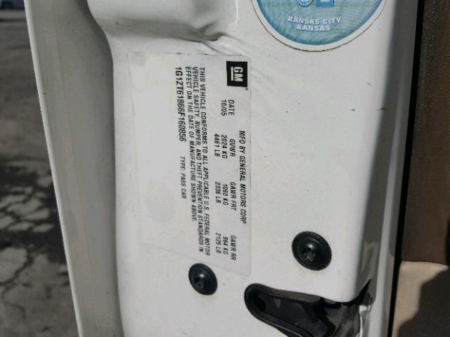 1G1ZT61866F160856 - 2006 CHEVROLET MALIBU MAX თეთრი ფოტო 10