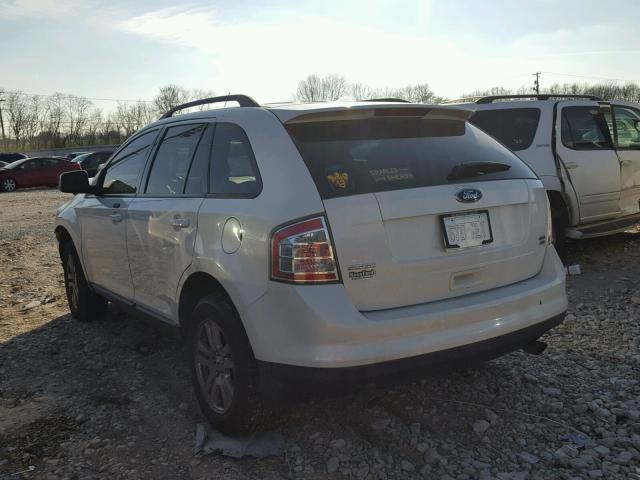 2FMDK48C28BB13780 - 2008 FORD EDGE SEL WHITE photo 3