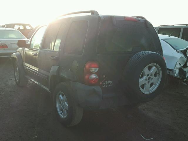 1J4GL48K57W508677 - 2007 JEEP LIBERTY SP BLACK photo 3