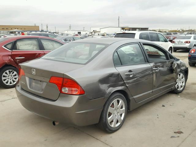 2HGFA16508H503634 - 2008 HONDA CIVIC LX CHARCOAL photo 4