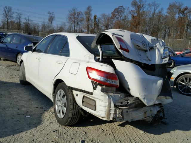 4T4BF3EK9AR003767 - 2010 TOYOTA CAMRY BASE WHITE photo 3