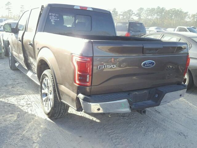 1FTEW1CP4FKD25265 - 2015 FORD F150 SUPER BROWN photo 3