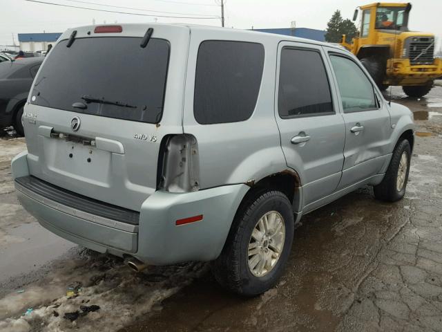 4M2CU57156KJ04519 - 2006 MERCURY MARINER GREEN photo 4