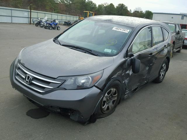 2HKRM4H3XDH651016 - 2013 HONDA CR-V LX GRAY photo 2