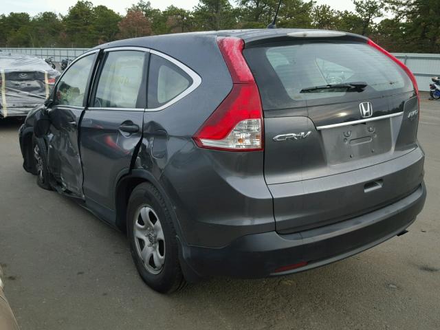 2HKRM4H3XDH651016 - 2013 HONDA CR-V LX GRAY photo 3