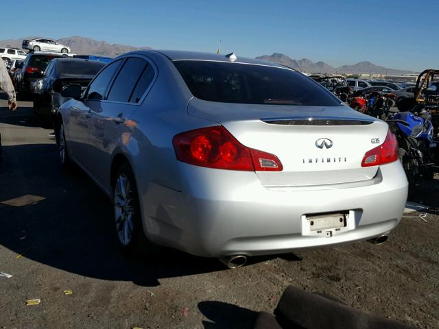 JNKBV61E97M728540 - 2007 INFINITI G35 SILVER photo 3