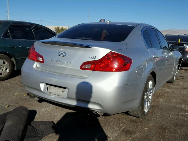 JNKBV61E97M728540 - 2007 INFINITI G35 SILVER photo 4