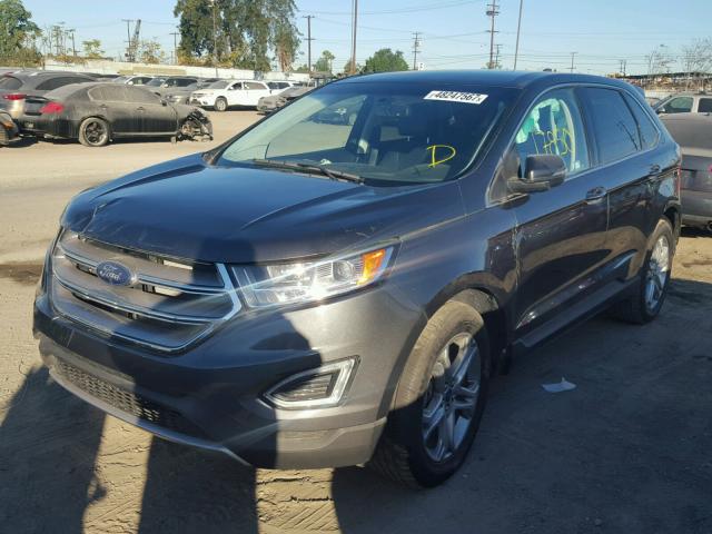 2FMPK3K91HBB11989 - 2017 FORD EDGE TITAN GRAY photo 2