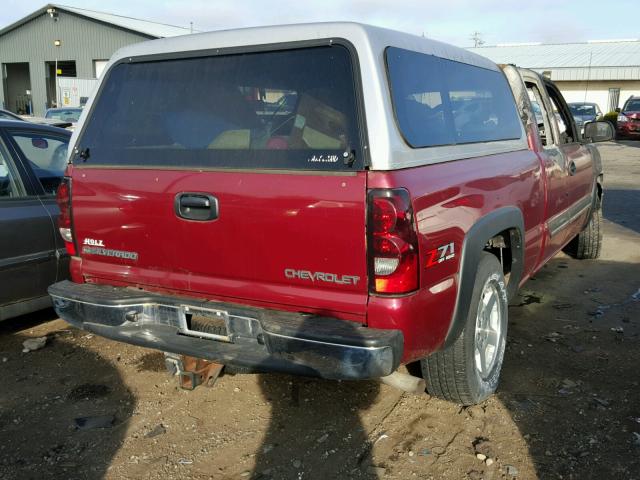 1GCEK19BX5Z111975 - 2005 CHEVROLET SILVERADO MAROON photo 4