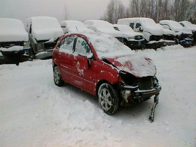 KNADH5A38A6647919 - 2010 KIA RIO LX RED photo 1