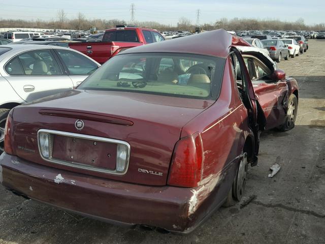 1G6KD54Y0YU248119 - 2000 CADILLAC DEVILLE MAROON photo 4