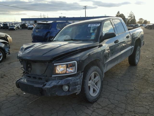 1D7HE38K89S795320 - 2009 DODGE DAKOTA SXT BLACK photo 2