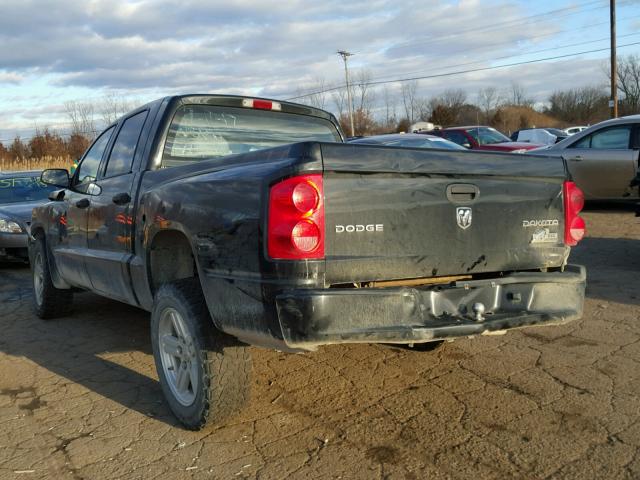 1D7HE38K89S795320 - 2009 DODGE DAKOTA SXT BLACK photo 3