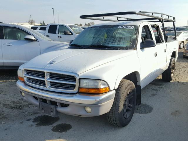 1D7HL48N33S266127 - 2003 DODGE DAKOTA QUA WHITE photo 2