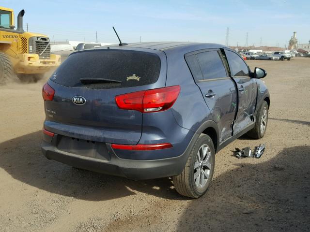 KNDPB3AC0G7832474 - 2016 KIA SPORTAGE L BLUE photo 4