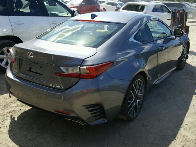 JTHHE5BC4H5015235 - 2017 LEXUS RC 350 GRAY photo 4