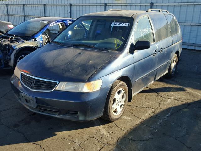 2HKRL186XXH531880 - 1999 HONDA ODYSSEY EX BLUE photo 2