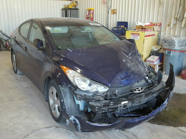 5NPDH4AE8DH413370 - 2013 HYUNDAI ELANTRA GL BLUE photo 1