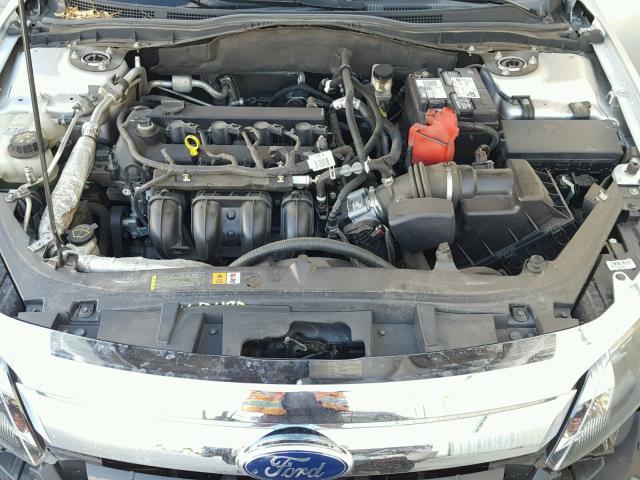 3FAHP0GA0BR149255 - 2011 FORD FUSION S SILVER photo 7