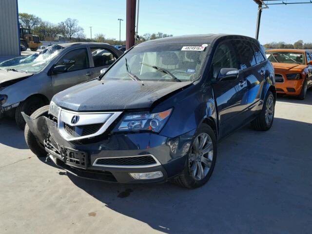 2HNYD2H67CH547661 - 2012 ACURA MDX ADVANC BLUE photo 2