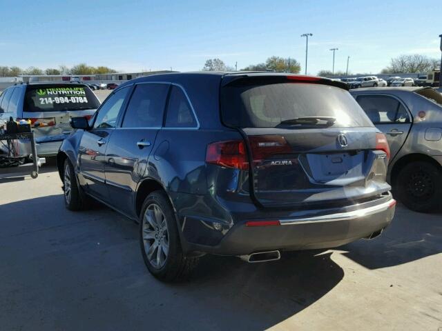 2HNYD2H67CH547661 - 2012 ACURA MDX ADVANC BLUE photo 3