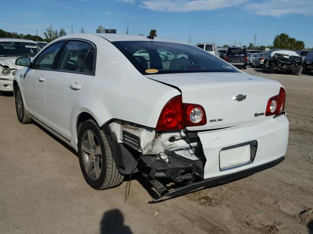 1G1ZF57559F170121 - 2009 CHEVROLET MALIBU HYB WHITE photo 3