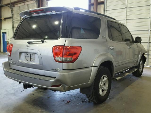 5TDZT34A86S265080 - 2006 TOYOTA SEQUOIA SR SILVER photo 4