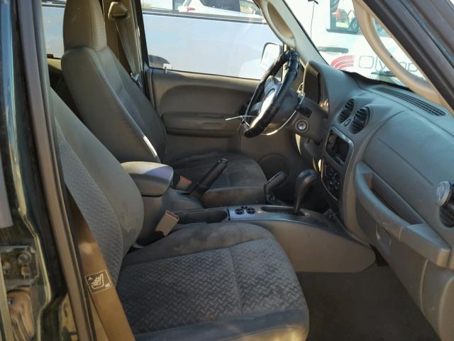 1J4GL38KX5W543920 - 2005 JEEP LIBERTY RE GREEN photo 5