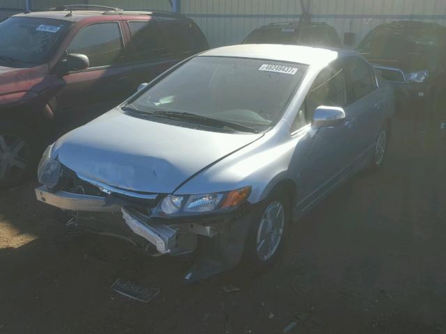 JHMFA36288S009321 - 2008 HONDA CIVIC HYBR SILVER photo 2