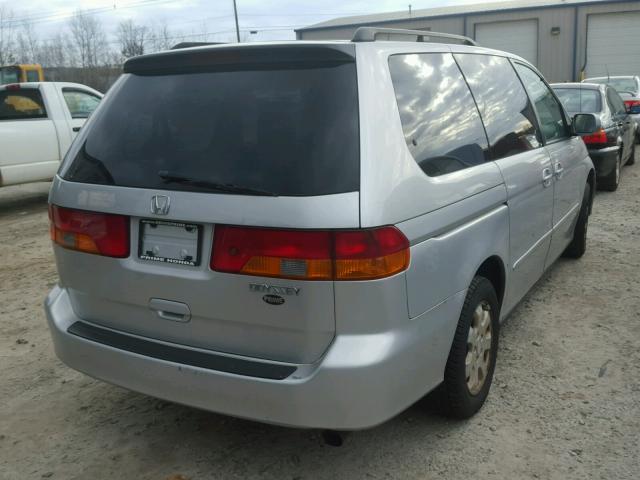 5FNRL18904B107967 - 2004 HONDA ODYSSEY EX SILVER photo 4