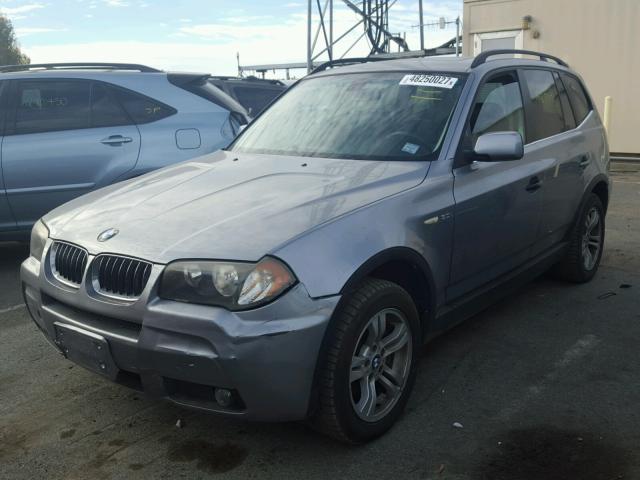 WBXPA93426WD25436 - 2006 BMW X3 3.0I GRAY photo 2