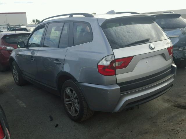 WBXPA93426WD25436 - 2006 BMW X3 3.0I GRAY photo 3