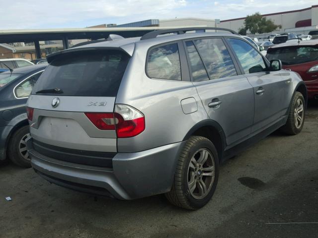 WBXPA93426WD25436 - 2006 BMW X3 3.0I GRAY photo 4