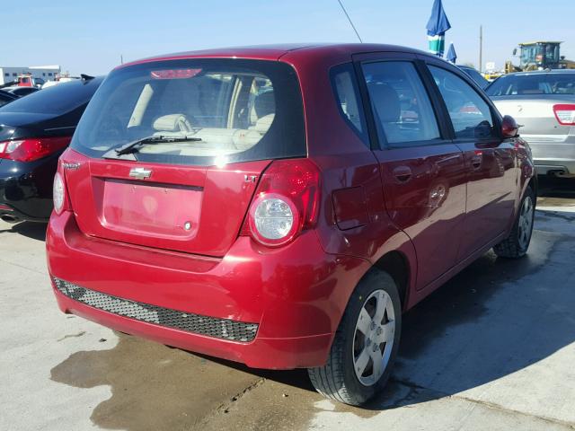 KL1TD6DE1BB120561 - 2011 CHEVROLET AVEO LS MAROON photo 4