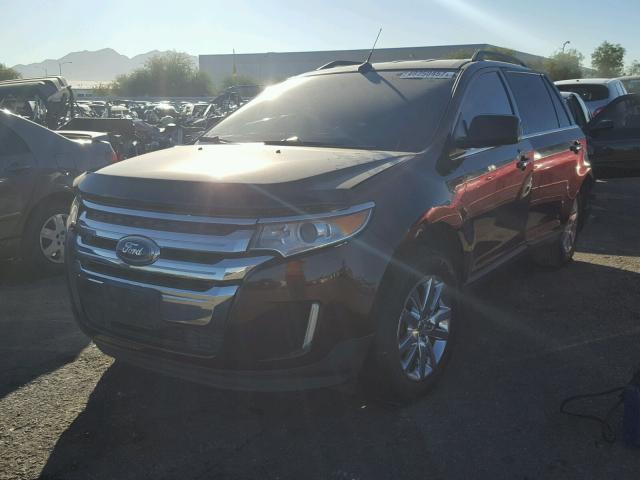 2FMDK3KC4BBA14145 - 2011 FORD EDGE LIMIT MAROON photo 2