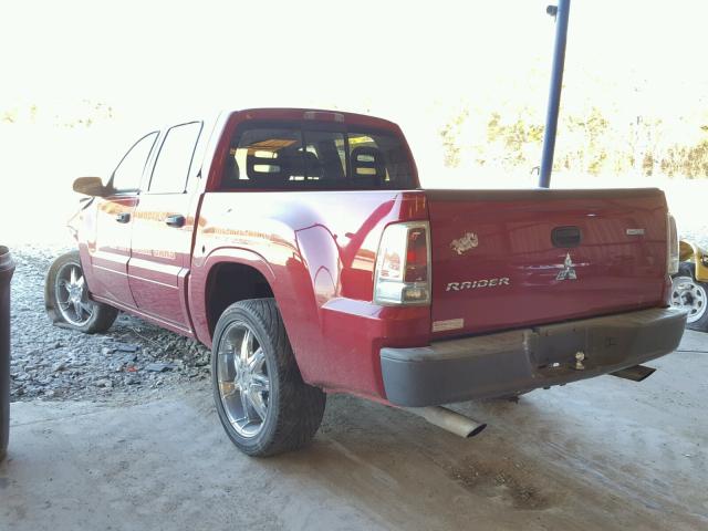 1Z7HC28K76S554732 - 2006 MITSUBISHI RAIDER LS RED photo 3