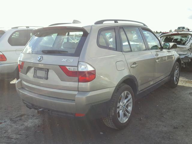 WBXPC93487WF08447 - 2007 BMW X3 3.0SI TAN photo 4