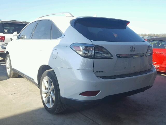 2T2BK1BA0BC088115 - 2011 LEXUS RX 350 WHITE photo 3