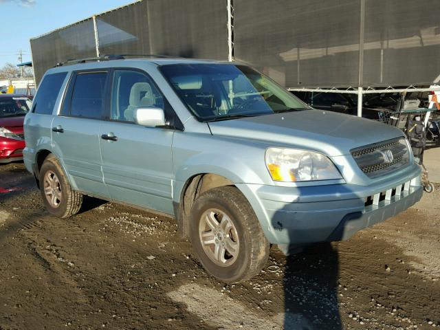 2HKYF18413H517720 - 2003 HONDA PILOT EX BLUE photo 1