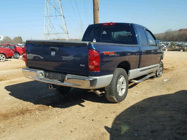 1D7HU18227J594913 - 2007 DODGE RAM 1500 S BLUE photo 4