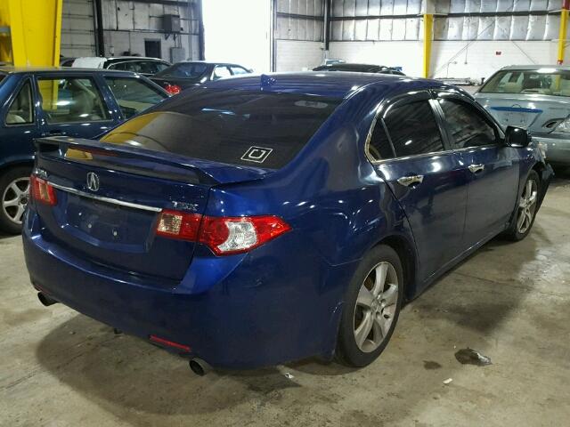 JH4CU2F65BC005476 - 2011 ACURA TSX BLUE photo 4